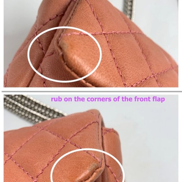 Authentic CHANEL CC Flap Bag - Dark Pink (Salmon Pink) SHW - Picture 5 of 15